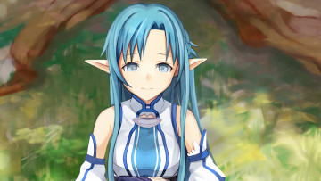 Картинка аниме sword+art+online девушка взгляд фон