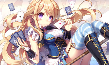 Картинка аниме unknown +другое фон взгляд девушка