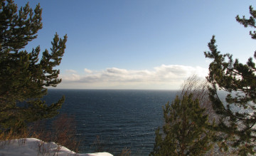 Картинка байкал природа реки озера вид зима вода озеро