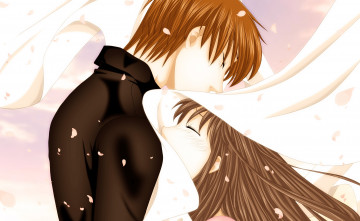 Картинка аниме unknown +другое парень взгляд фон девушка