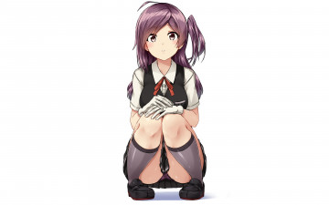 Картинка аниме kantai+collection фон взгляд девушка