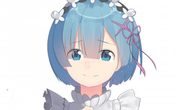 Картинка аниме re +zero+kara+hajimeru+isekai+seikatsu девушка взгляд фон