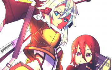 Картинка аниме sword+art+online девушки взгляд фон
