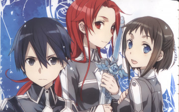 Картинка аниме sword+art+online взгляд девушка фон