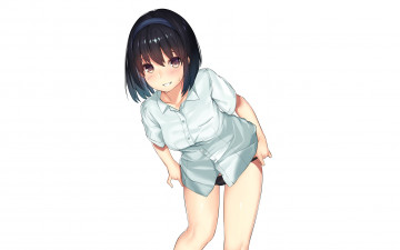 Картинка аниме unknown +другое взгляд девушка фон