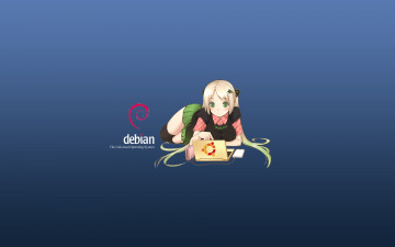 Картинка компьютеры debian логотип фон