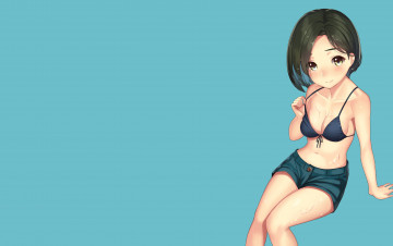 Картинка аниме unknown +другое девушка фон взгляд