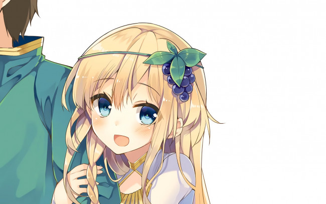 Обои картинки фото аниме, kono subarashii sekai ni shukufuku wo, девушка, взгляд, фон