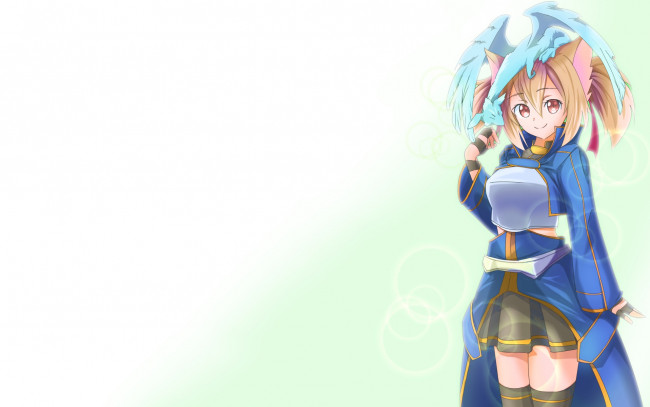 Обои картинки фото аниме, sword art online, девушка, взгляд, фон