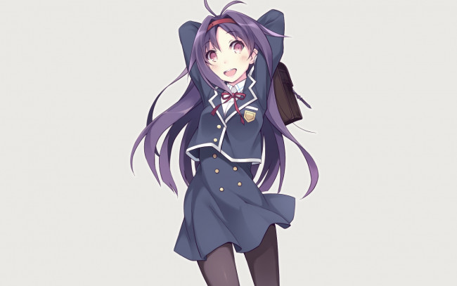 Обои картинки фото аниме, sword art online, девушка, взгляд, фон