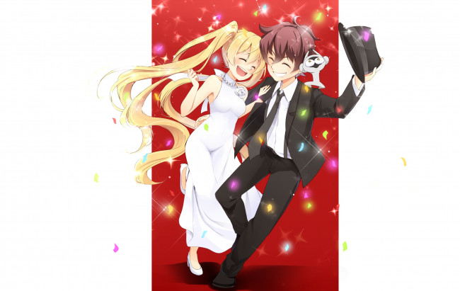 Обои картинки фото аниме, kekkai sensen, лео, двое