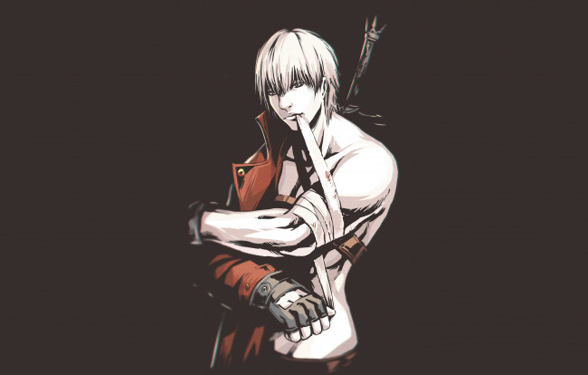 Обои картинки фото аниме, devil may cry, dante
