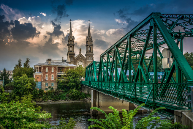 Обои картинки фото города, - мосты, река, мост, шпили