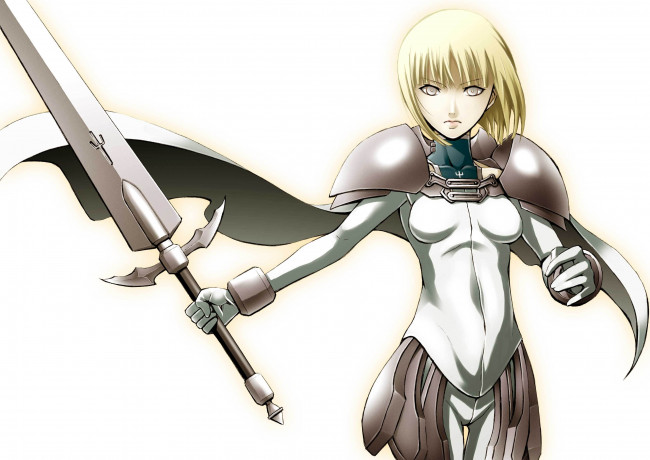 Обои картинки фото аниме, claymore, меч, Яги, норихиро, девушка, clare, манга