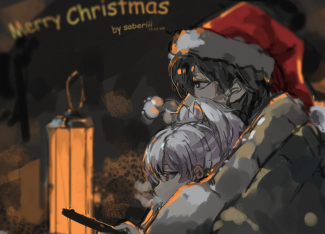 Обои картинки фото аниме, darker than black, инь, хей, двое