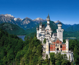 Картинка города замок+нойшванштайн+ германия castle neuschwanstein