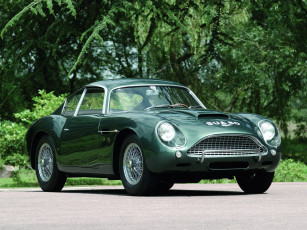 Картинка автомобили aston+martin aston martin db4 gtz зеленый деревья астон-мартин