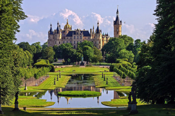 Картинка города замок+шверин+ германия castle schwerin
