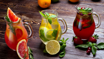 Картинка еда напитки +коктейль грейпфрут клубника лимон