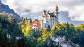 Картинка города замок+нойшванштайн+ германия castle neuschwanstein