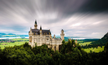 Картинка города замок+нойшванштайн+ германия castle neuschwanstein