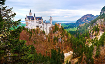 Картинка города замок+нойшванштайн+ германия castle neuschwanstein