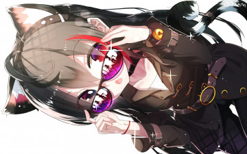 Картинка аниме животные +существа девушка