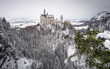 Картинка города замок+нойшванштайн+ германия castle neuschwanstein