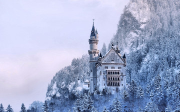 Картинка города замок+нойшванштайн+ германия castle neuschwanstein