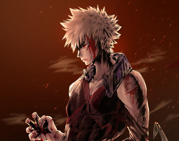 Обои картинки фото аниме, boku no hero academia, бакуго
