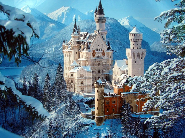 Обои картинки фото города, замок нойшванштайн , германия, castle, neuschwanstein