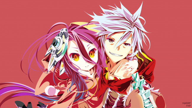 Обои картинки фото аниме, no game no life, двое