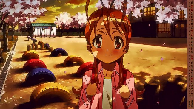 Обои картинки фото календари, аниме, девочка, взгляд