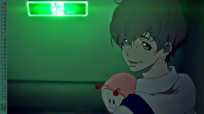 Обои картинки фото календари, аниме, юноша, взгляд