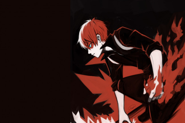 Обои картинки фото аниме, boku no hero academia, тодороки, шото