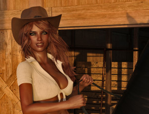 Картинка 3д+графика люди+ people фон взгляд девушка