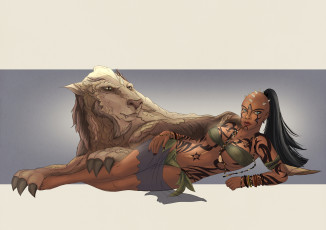 Картинка видео+игры star+wars взгляд фон девушка тату животное