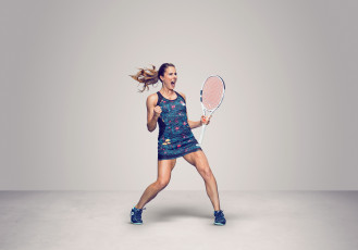 Картинка спорт теннис alizе cornet ракетка фон взгляд девушка