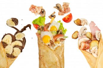 Картинка еда бутерброды +гамбургеры +канапе ветчина начинка блины бананы шоколад яйцо грибы