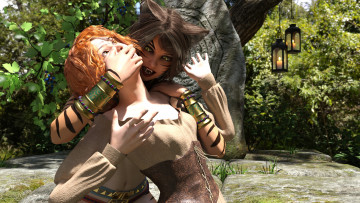 Картинка 3д+графика существа+ creatures вампир фон взгляд девушки