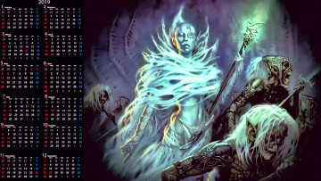 Картинка календари фэнтези нежить существо жезл зомби