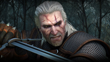 Картинка видео+игры the+witcher+3 +wild+hunt меч униформа взгляд фон мужчина