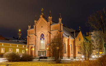 Картинка города -+католические+соборы +костелы +аббатства pirkanmaa tampere finlayson church tampella тампере финляндия церковь