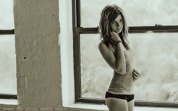 Картинка календари компьютерный+дизайн девушка окно