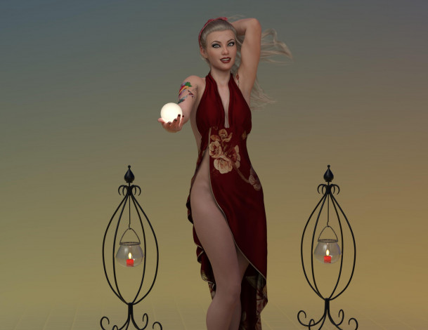 Обои картинки фото 3д графика, люди , people, фон, взгляд, девушка