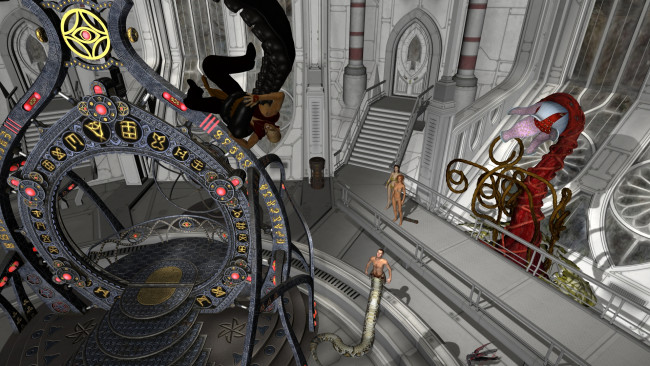 Обои картинки фото 3д графика, фантазия , fantasy, взгляд, фон, мужчина