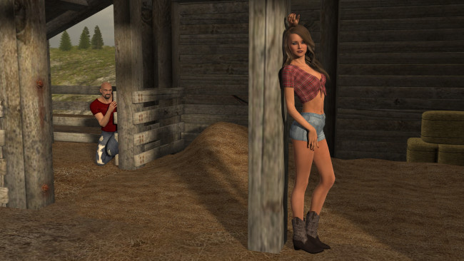 Обои картинки фото 3д графика, люди , people, девушка, взгляд, фон