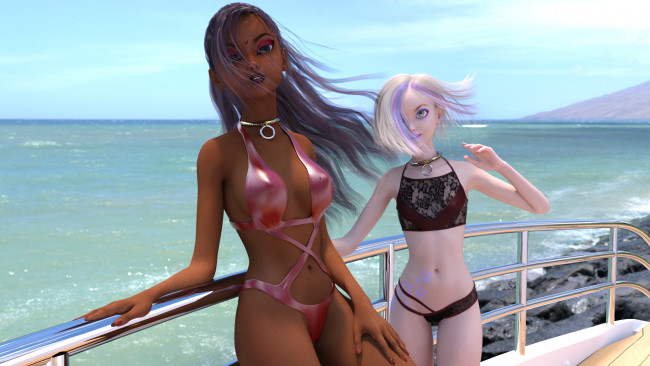 Обои картинки фото 3д графика, люди , people, девушка, взгляд, фон