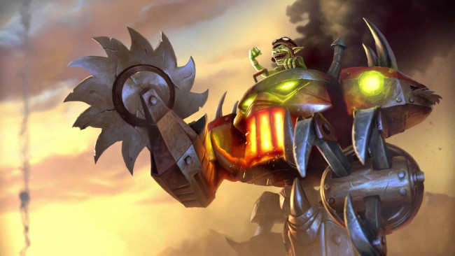 Обои картинки фото видео игры, hearthstone,  heroes of warcraft, робот, гоблин