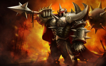 Картинка видео+игры league+of+legends рыцарь доспехи булава шипы огонь